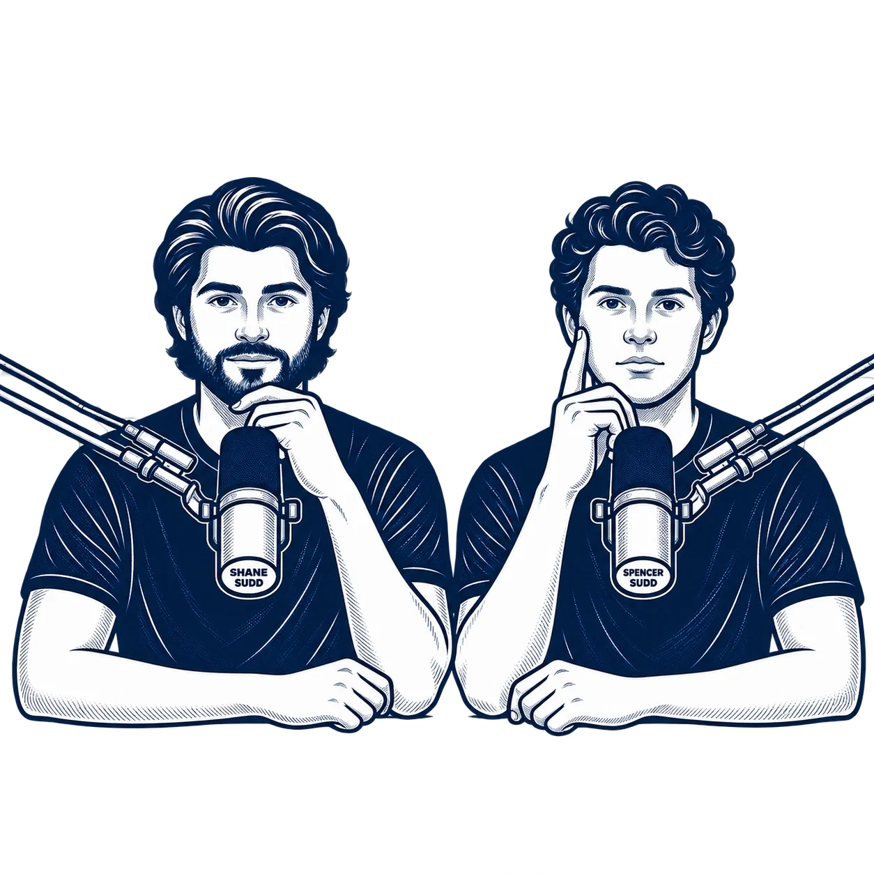 Ilustración de Fran y Nico, conductores del podcast